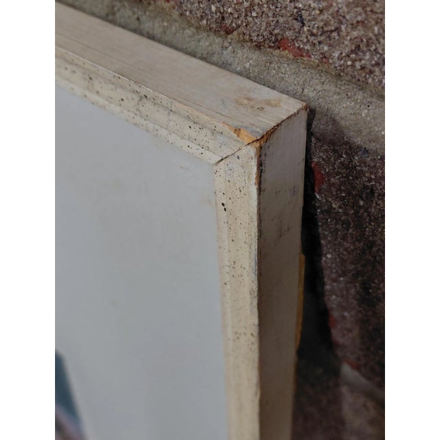 Wood Framed Signed J. Akston "Untitled, 1967" Abstract Portrait For Sale - Image 7 of 10