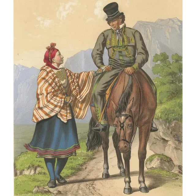 Daily Wear from Norway, 1860, Lithograph For Sale - Image 11 of 14