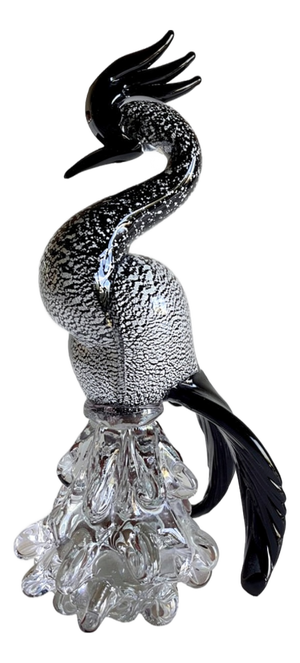 Vintage Murano Glass Heron, 1960s
