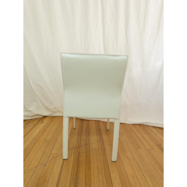 Contemporary Nuevo Colter Dining Chair in White Leather For Sale - Image 3 of 7