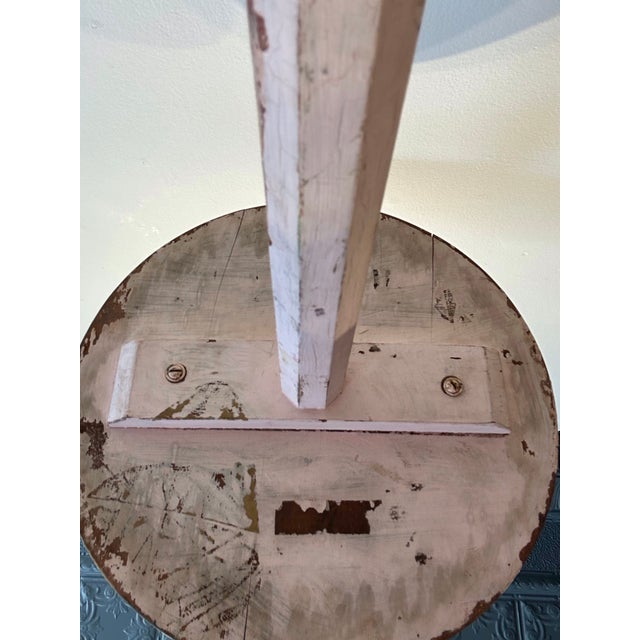 19th Century Folk Art Wood Pedestal Table For Sale In Chicago - Image 6 of 6