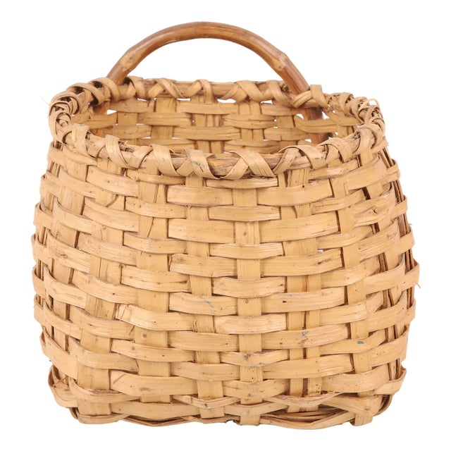 Swedish Wicker Basket, 1900s For Sale