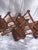 MCM Vintage Tell City Tavern Chairs Rolling Wood Dining Chairs For Sale - Image 16 of 17