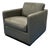 Leather Swivel Chair Dark Grey For Sale