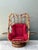 Vintage Bent Rattan Swivel Lounge Chair With Flip Down Side Tables For Sale - Image 10 of 12