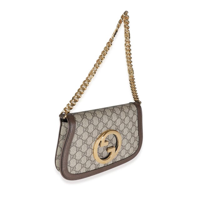 Contemporary Beige GG Supreme Canvas Blondie Shoulder Bag For Sale - Image 3 of 8