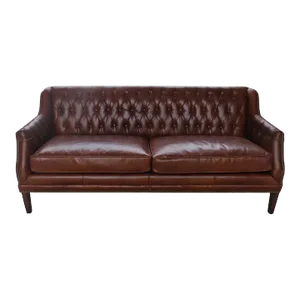 Matthew Izzo Chatsworth Chesterfield Leather Sofa