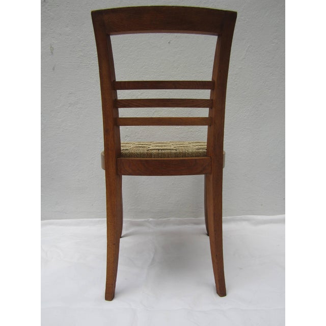 Set of Six French Oak Chairs With Seagrass Seats Chairish