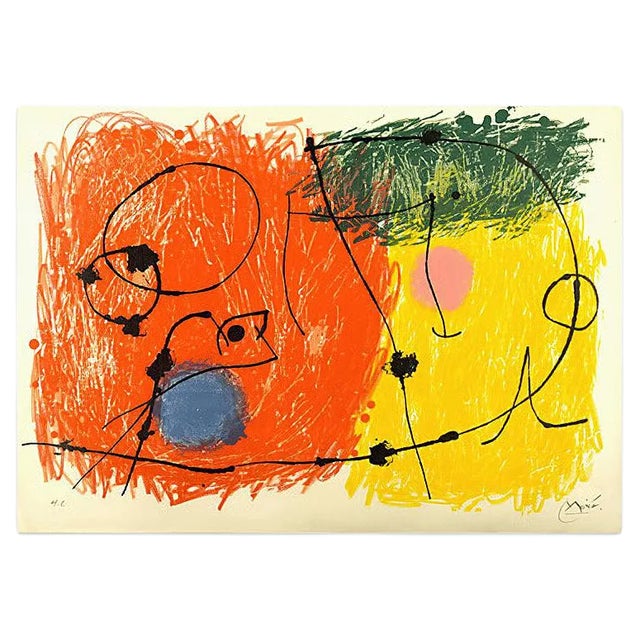 Le Lézard aux Plumes d'Or - Original Lithograph by Joan Mirò - 1971 1971 For Sale