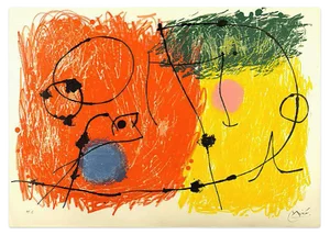 Le Lézard aux Plumes d'Or - Original Lithograph by Joan Mirò - 1971 1971