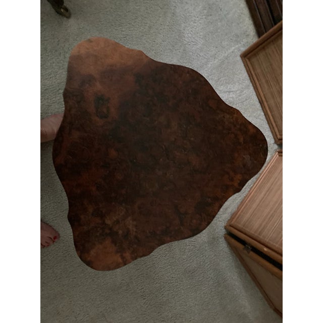 A classic Walnut table from the 1940s. Wonderful size and condition.