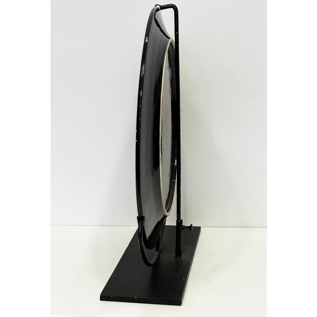 Large Abstract Moroccan Glazed Pottery Charger Plates on Stands, Per Item For Sale - Image 13 of 14