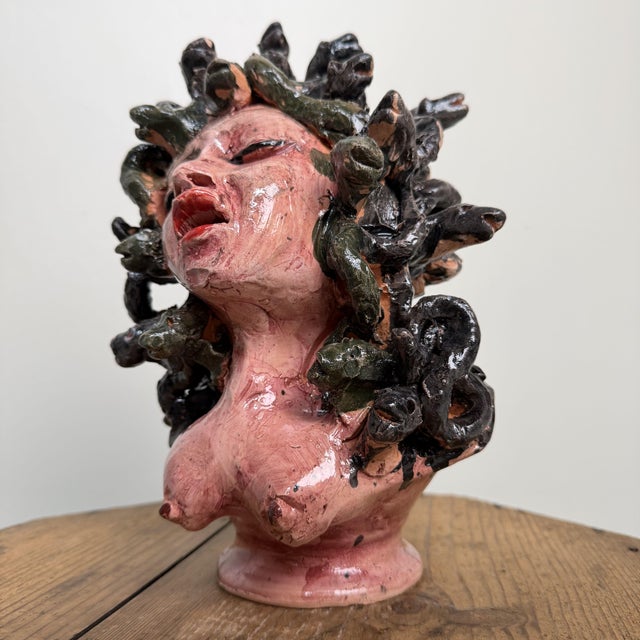 Ceramic Medusa Bust by Gennaro Condurso, Italy, 2010s For Sale - Image 12 of 16