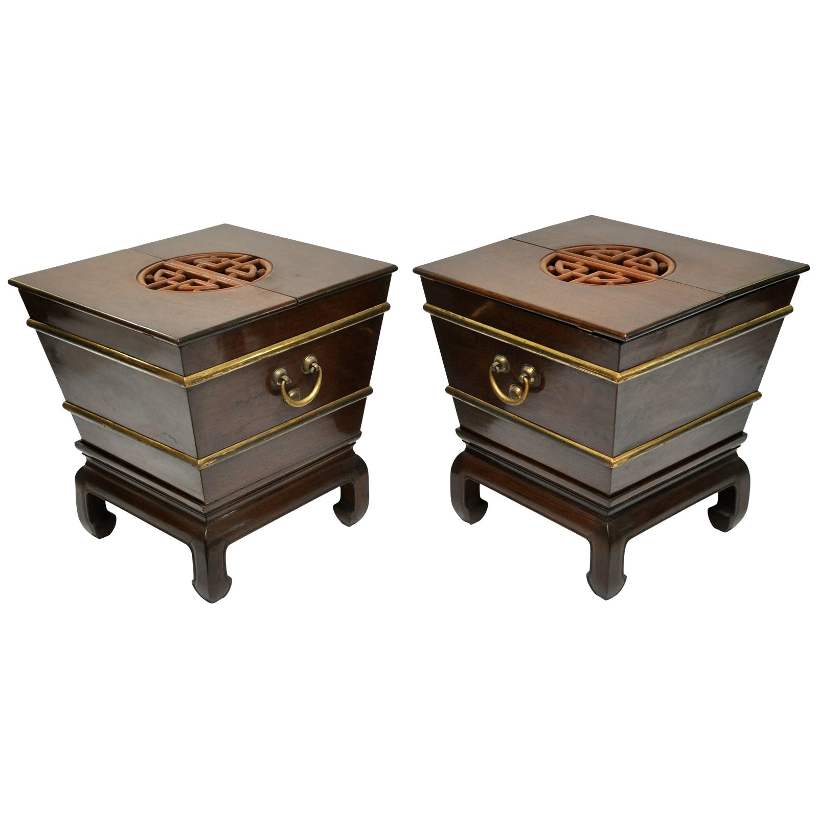 Vintage Mid Century George Zee Wine Coolers/Tables- a Pair | Chairish
