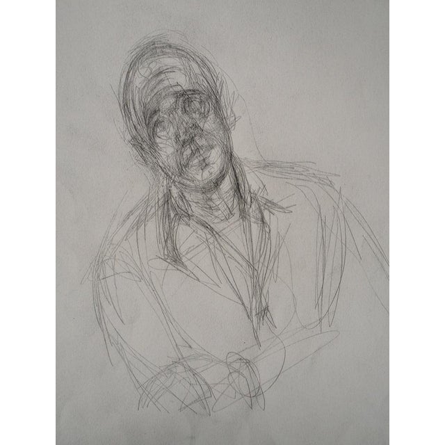 Alberto GIACOMETTI (1901-1966) (after) Portrait of Jean Genet Lithograph after a drawing by the artist On wove paper, 32 x...