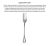 French Christofle Serving Fork Marly Silver Plate For Sale - Image 3 of 4