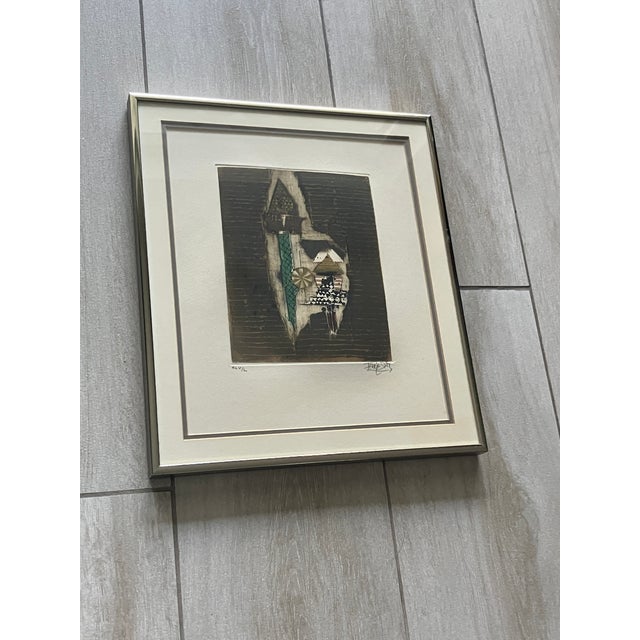 Mid 20th Century Original Johnny Friedlaender Aquatint Etching - Rare Small Format, Signed, Numbered XLV/L (45/50) For Sale - Image 4 of 10