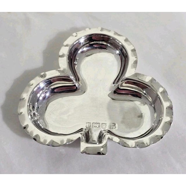Early 20th Century Antique Edwardian Sterling Silver Clover Leaf Trinket Dish, Birmingham, 1904 For Sale - Image 5 of 18