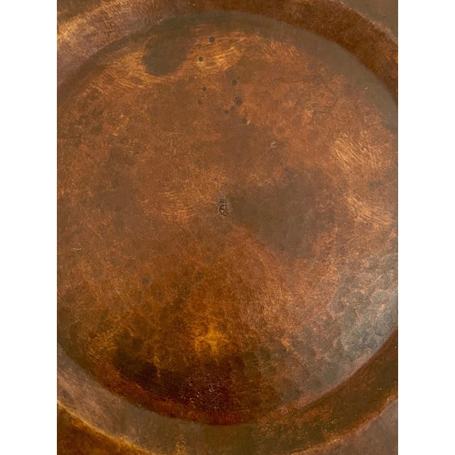 Roycroft Arts & Crafts Copper Service Plates, Roycroft Inn at East Aurora NY - Set of 7 For Sale In West Palm - Image 6 of 12
