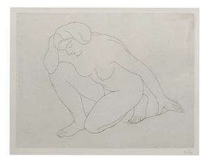 Aristide Maillol, Woman Kneeling on Her Left Knee, 1927, Etching