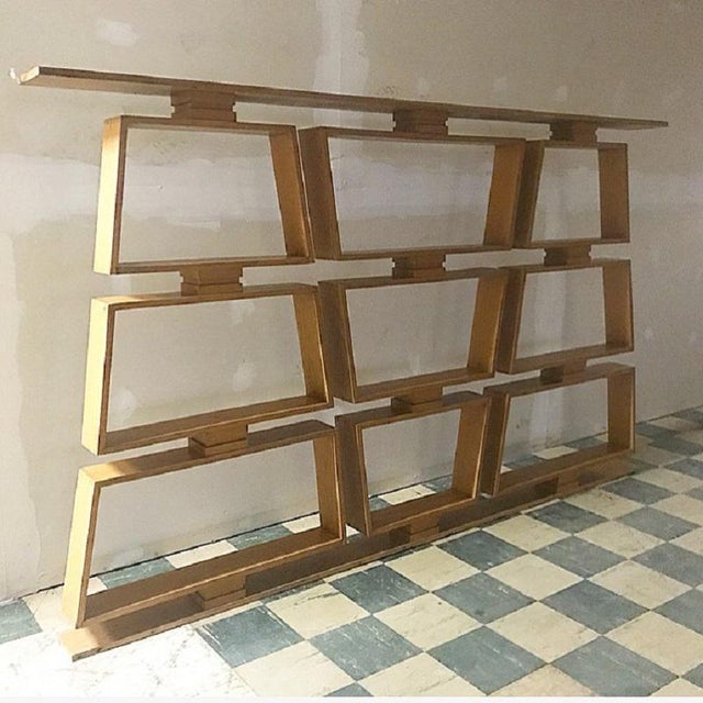 Mid Century Wood Room Divider/Shelves Chairish