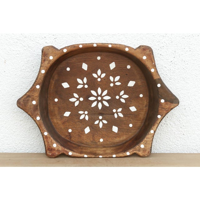 1960s Vintage "Tikuli" Style Wood Bowl For Sale - Image 5 of 6