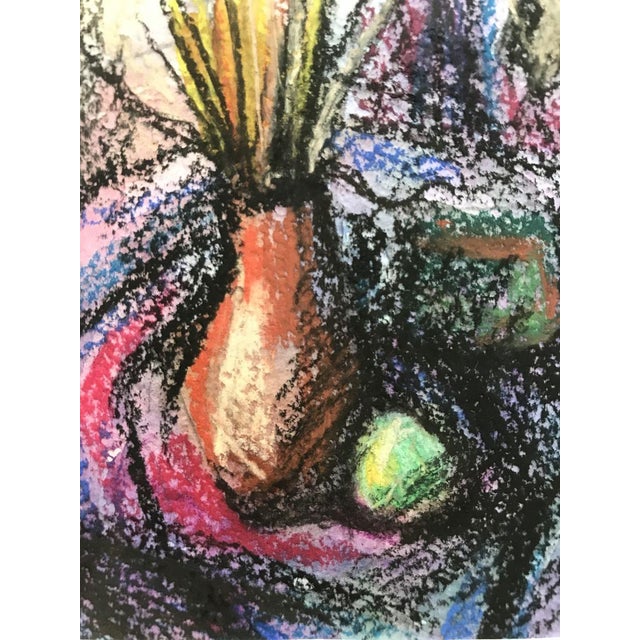 Tempera Painting Gift Flowers Unknown Artist For Sale - Image 11 of 12