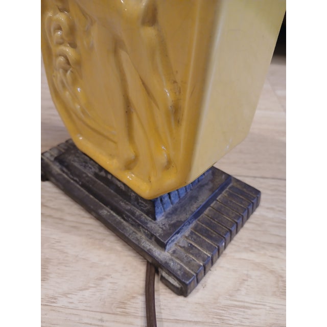 Antique Muncie Pottery Art-Deco Table Lamp For Sale - Image 13 of 17