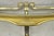 Metal Vintage Hollywood Regency Mastercraft Style Brass Glass Console Sofa Hall Table For Sale - Image 7 of 12