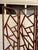 Organic Modern Geometric Wood Three-Panel Folding Screen Room Divider For Sale - Image 4 of 10
