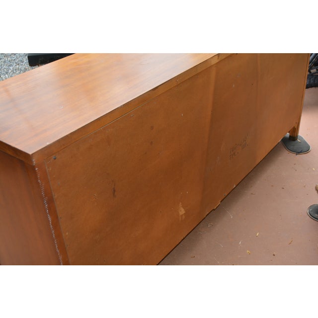 Vintage Henry Link Mandarin Collection Burlwood Triple Dresser / Chest of Drawers Credenza For Sale - Image 14 of 14
