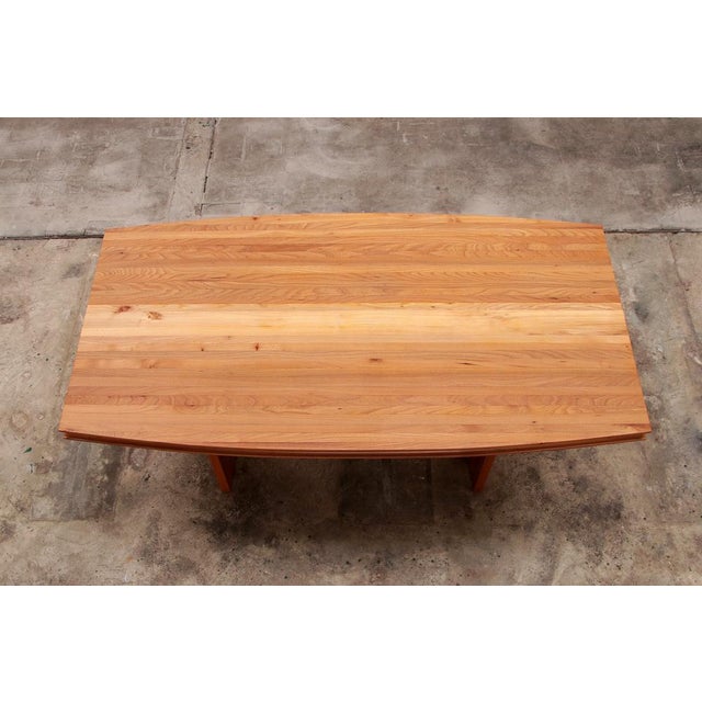 Wood Large Dining Table in the style of Pierre Chapo, France, 1960s For Sale - Image 7 of 18
