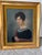 French 19th Century Granduer Antique Portrait Oil Paint on Canvas Classic Lady For Sale - Image 3 of 11