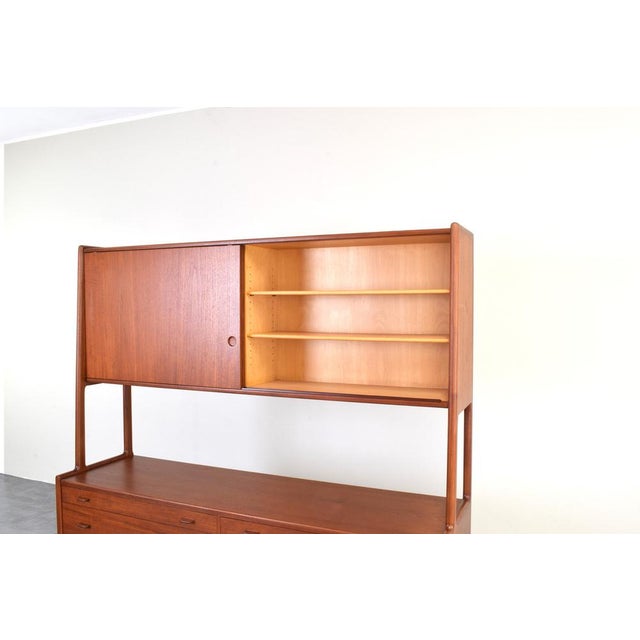 Brown Mid-Century Modern Danish Teak Sideboard by Hans Wegner for Ry Møbler, 1950s For Sale - Image 8 of 18