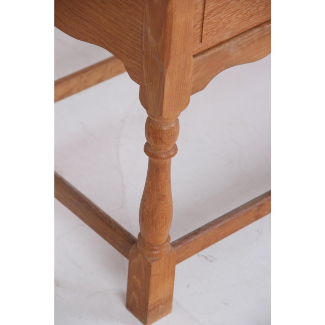 Danish Display Cabinet in Waxed Oak with Glass Fronts, 1950s For Sale - Image 12 of 14