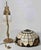 Tiffany Style Table Lamp in Brass and Art Glass, 1950s For Sale - Image 3 of 11