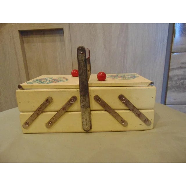 Wood Vintage Thread Cabinet, 1970s For Sale - Image 7 of 8