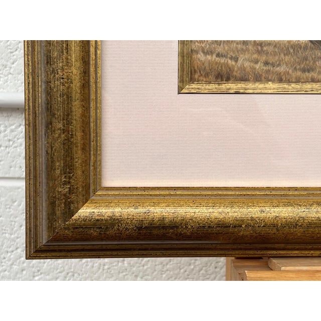 Wood Fox amidst the Hay Bales on Misty Morning in a Field in the English Countryside 2014 For Sale - Image 7 of 18