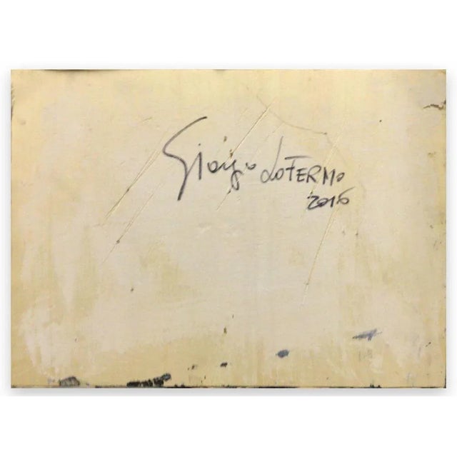 Extroversion on Black - Enamel on Canvas by Giorgio Lo Fermo - 2016 2016 For Sale - Image 3 of 4