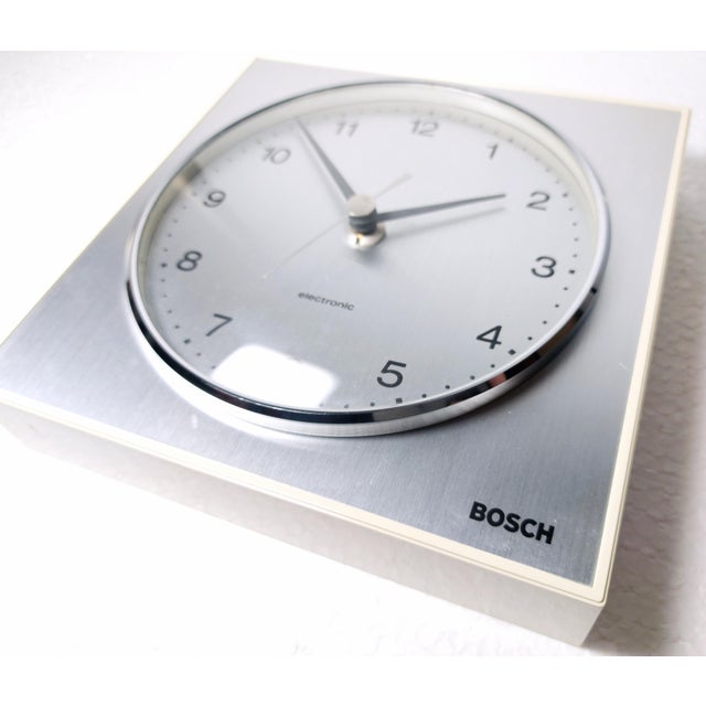 Vintage Electronic Wall Clock from Bosch, Germany, 1970s For Sale - Image 6 of 9