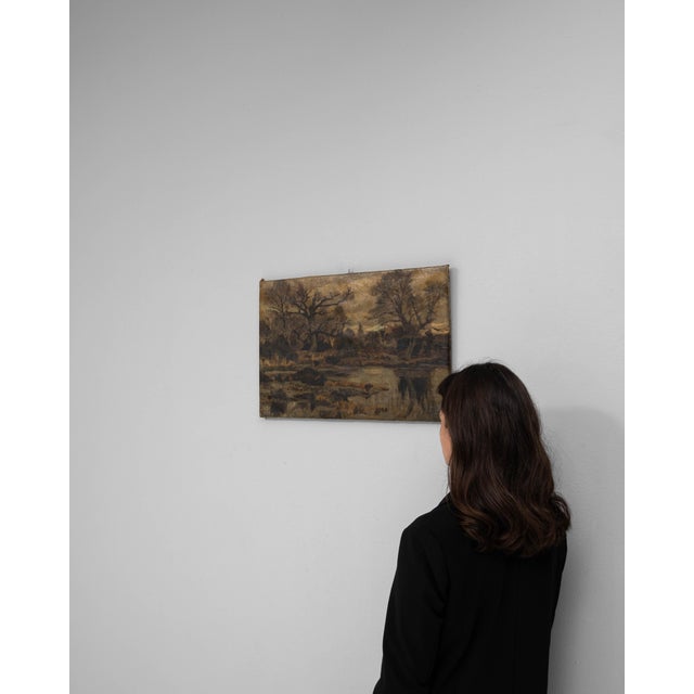 20th Century Belgian Landscape Painting For Sale - Image 10 of 18