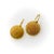 Modern Vintage 22k Gold Hand-Granulated Sunflower Earrings, Pair For Sale - Image 3 of 10