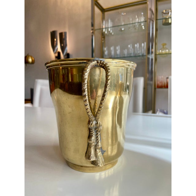 Brass Cooler with Cord Details, France, 1900s For Sale - Image 3 of 10
