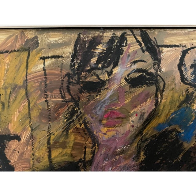 Bruno Paoli "Elegant Illusions" Original Italian Modern Figurative Portrait, 20th Century Florence Italy Fine Art Painting, Oil on Board, 26.5x22.5" For Sale - Image 4 of 9