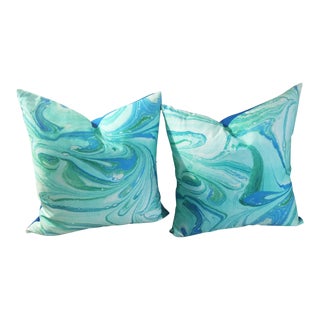 Vintage New Blue Pillows For Sale Chairish