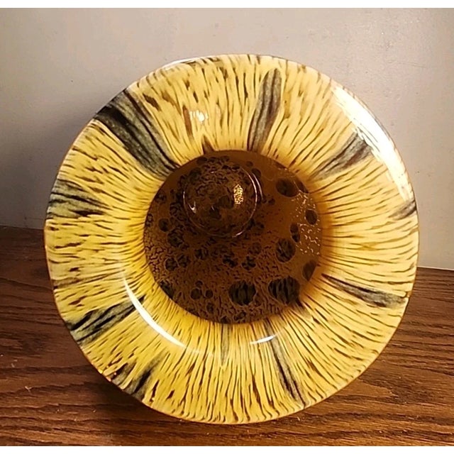 1990s Vintage MCM Murano Style Vetri Artistic Blown Glass Vase For Sale - Image 5 of 7