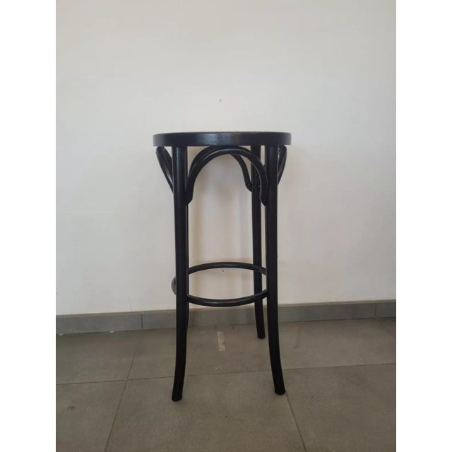 Thonet style lacquered stool, belonging to the second half of the twentieth century.