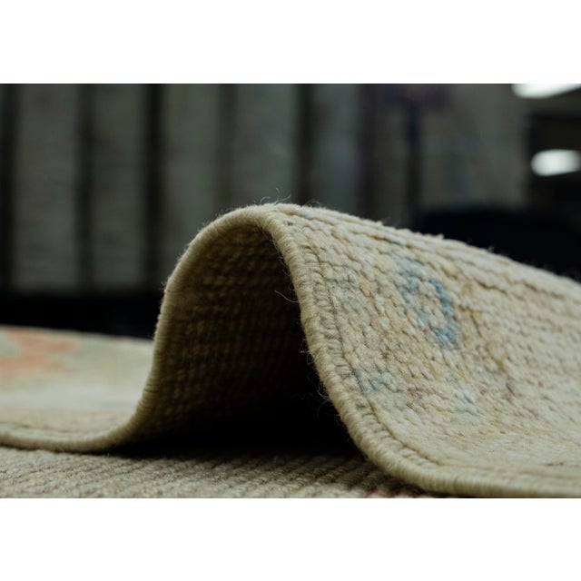 Green Turkish Oushak Rug 5'4" x 9'4" #18531 For Sale - Image 8 of 8