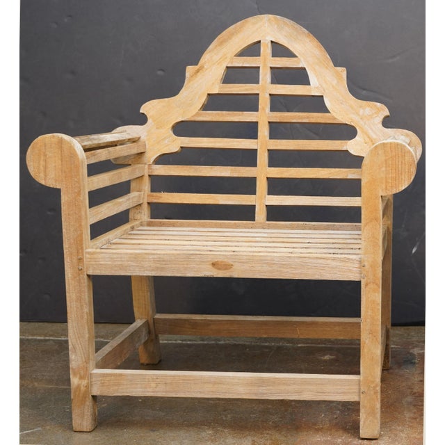 Lutyens Style Garden Chair of Teak For Sale In Austin - Image 6 of 12