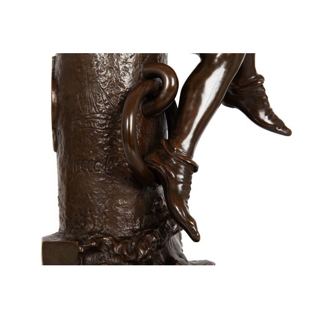 Italian Antique Bronze Sculpture of “Christopher Columbus” by Giulio Monteverde For Sale - Image 9 of 18